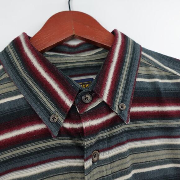Woolrich Tribal Flannel Shirt Mens XL Multi-Color Striped Aztec Southwestern - Picture 8 of 16
